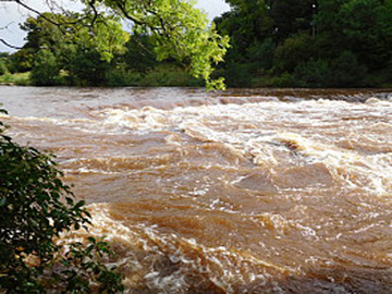 The Usk in flood - TJ from Bromsgrove